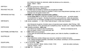 Extrait du fichier raciste de la société belge d'intérim Adecco