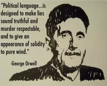 Du concept de novlangue créé par Georges Orwell pour son roman 1984 sur base de l'English Basic.