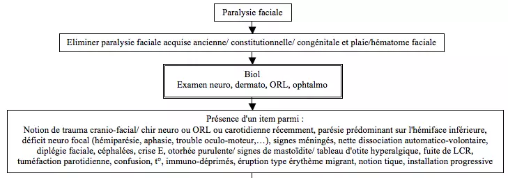 Paralysie faciale - orientation étiologique